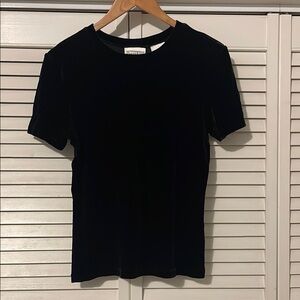 Classic Vintage Black Velvet Women's Top